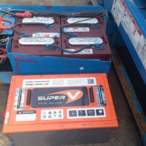 Lắp đặt Pin Lithium SuperV cho xe nâng người(SVA24-206)